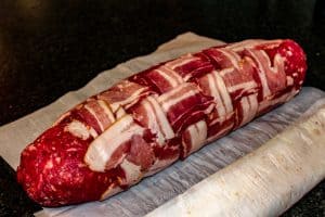 bacon weave on a fatty