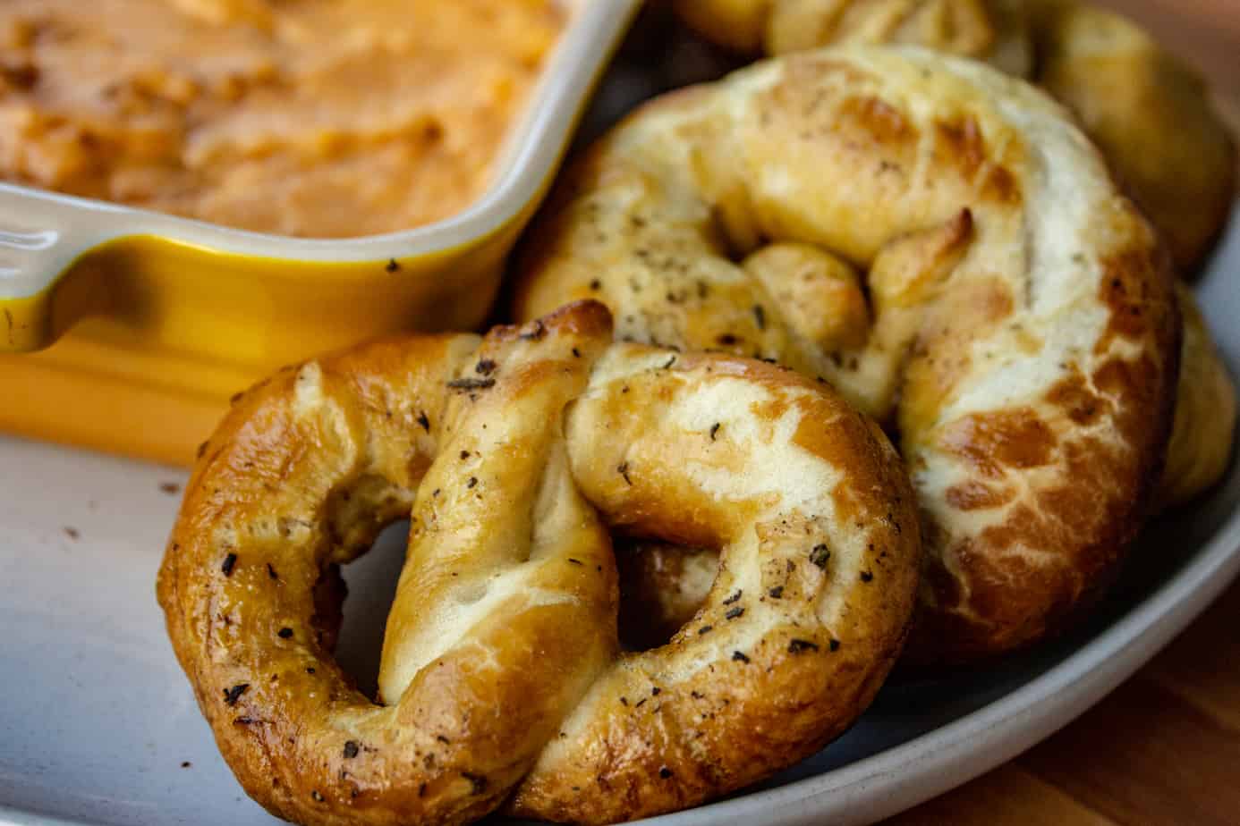 Smoked Beer Cheese and Pretzels