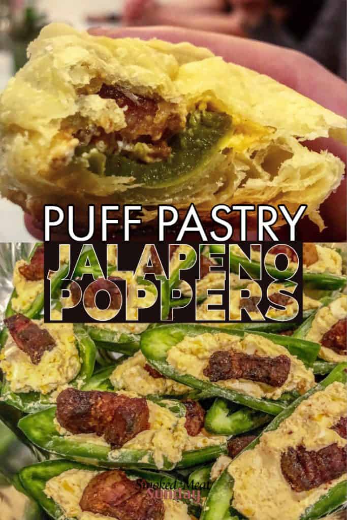 Upgrade Your Jalapeno Popper experience with these Smoked Puff Pastry Jalapeno Poppers. Stop messing with wrapped bacon, make these instead! appetizers #jalapeno jalapeno poppers wrapped in bacon #bacon #smoked appetizer ideas #traeger #appetizers 