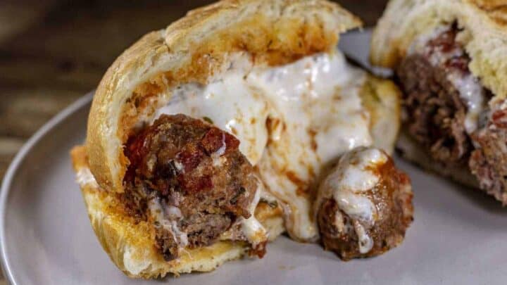 the best smoked meatball sandwich you've ever tasted