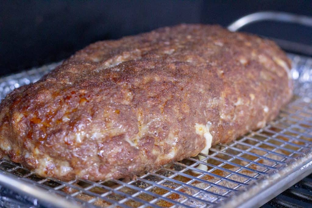 smoked meatloaf pre glaze
