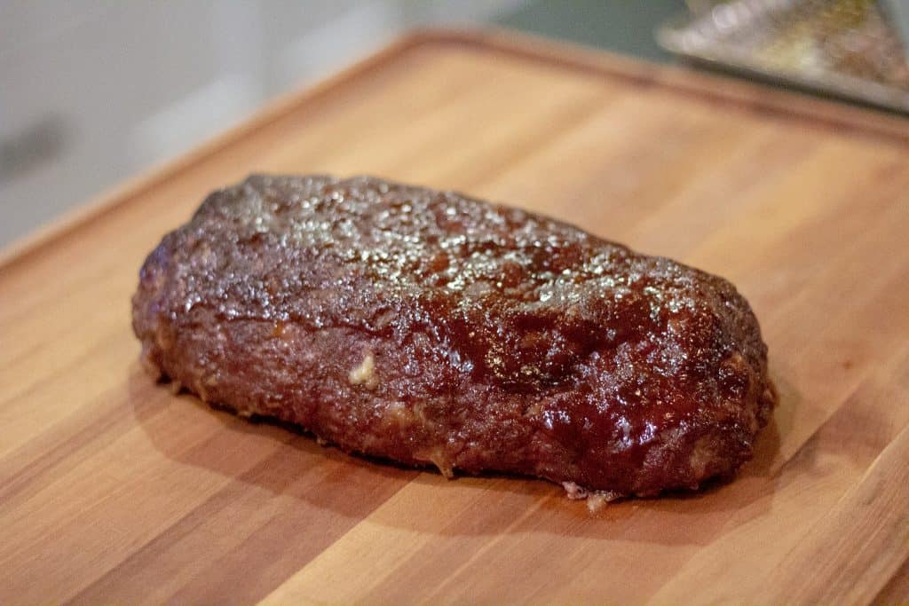 smoked meatloaf with glaze