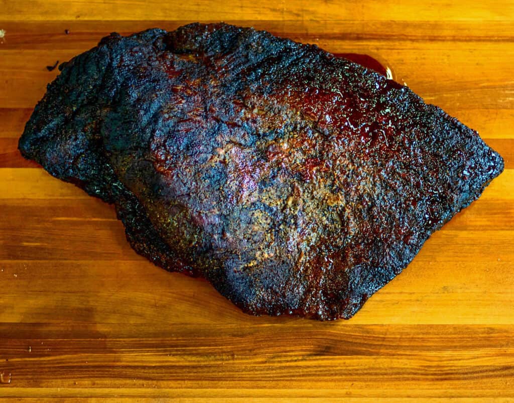 smoked brisket with bark