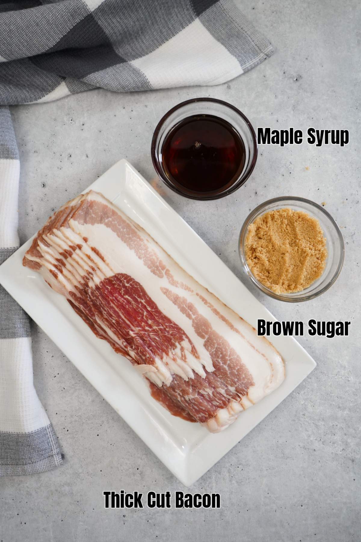 Candied Bacon Ingredients
