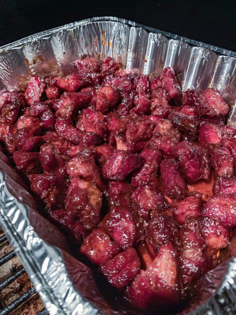 Pork Shoulder chunks after they've been cooking for about 7 hours