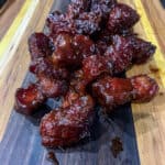 Pork Shoulder Burnt Ends on a cutting board