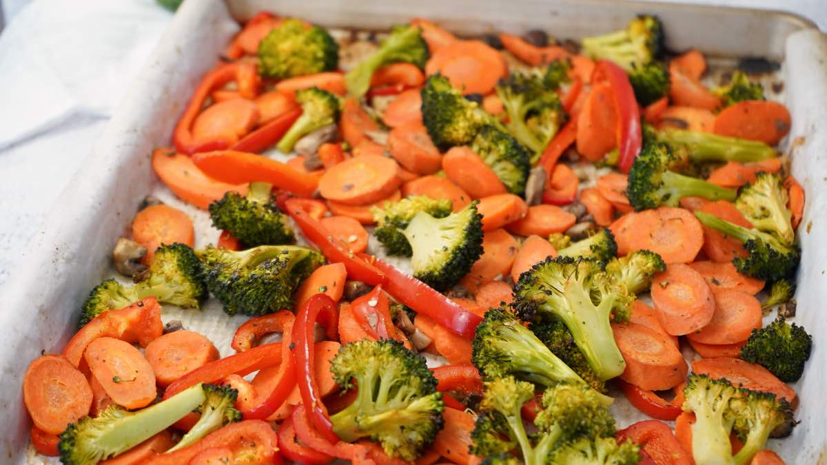 Smoked Vegetables on sheet pan
