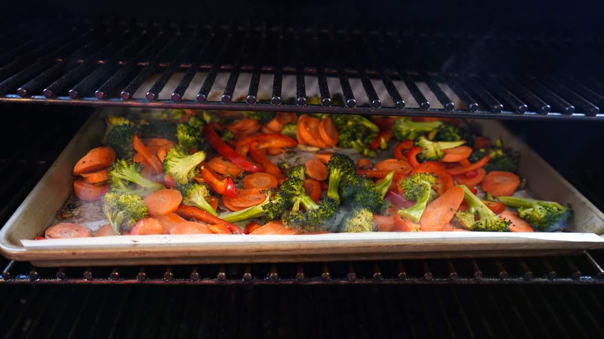 Smoked vegetables after cooked