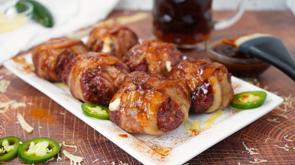 BBQ sauce glazed meatballs