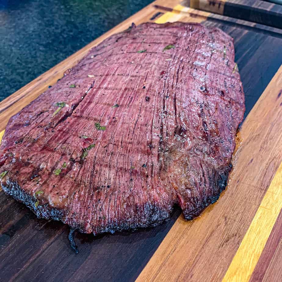 The Best Smoked Flank Steak (with Chimichurri Sauce!)