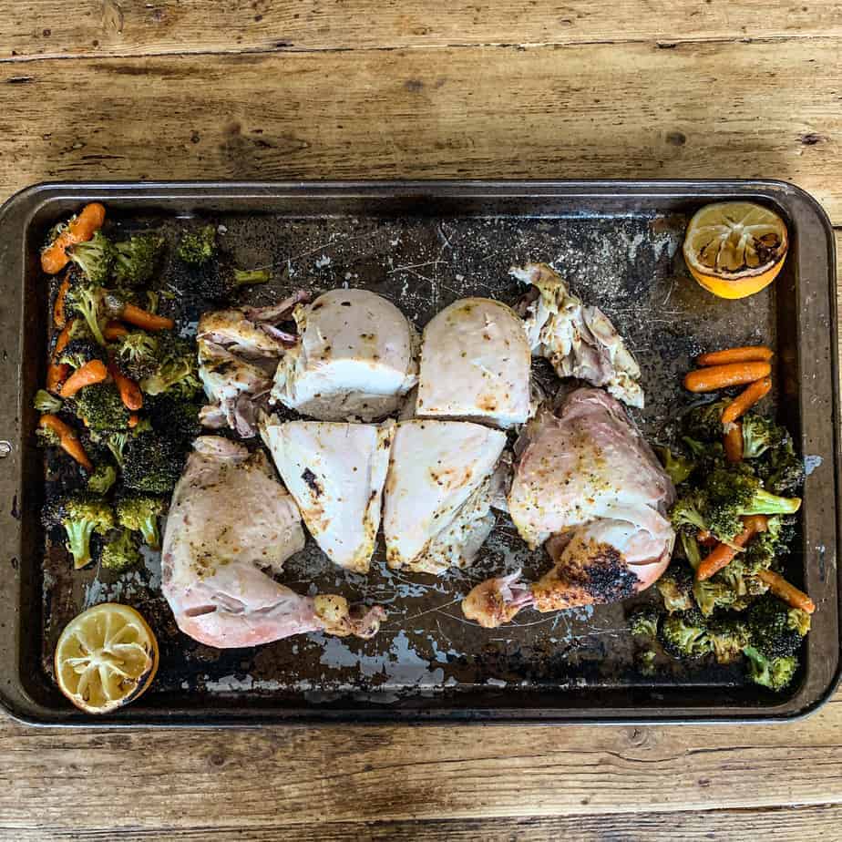 spatchcocked grilled lemon chicken
