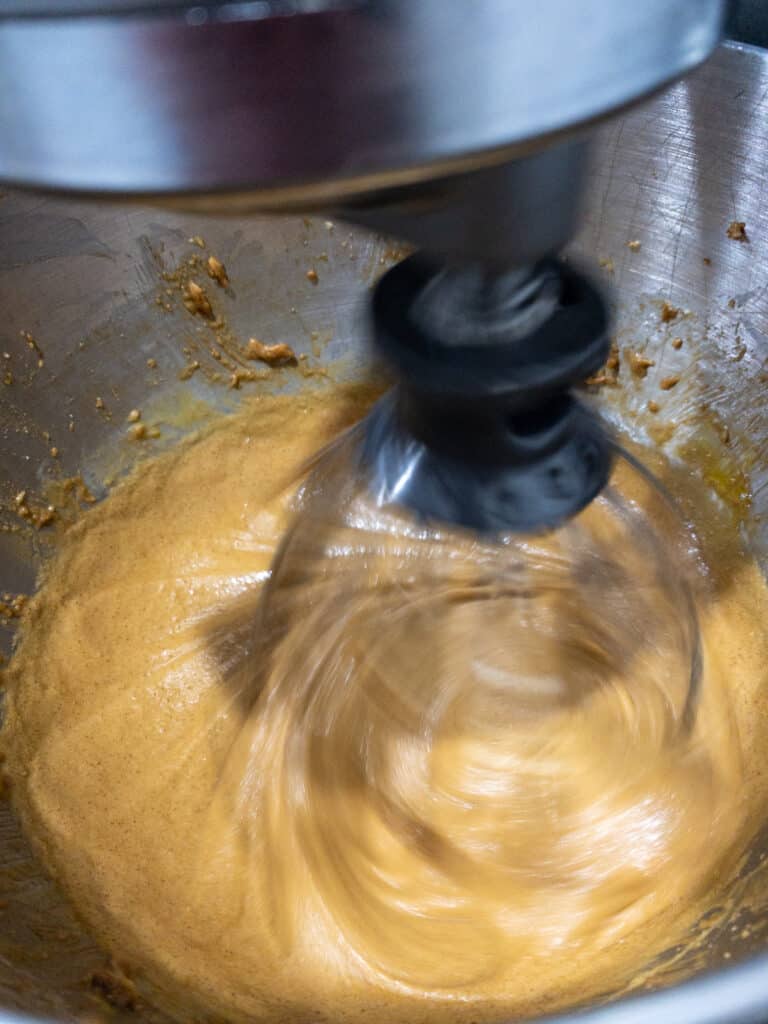 banana bread batter being mixed