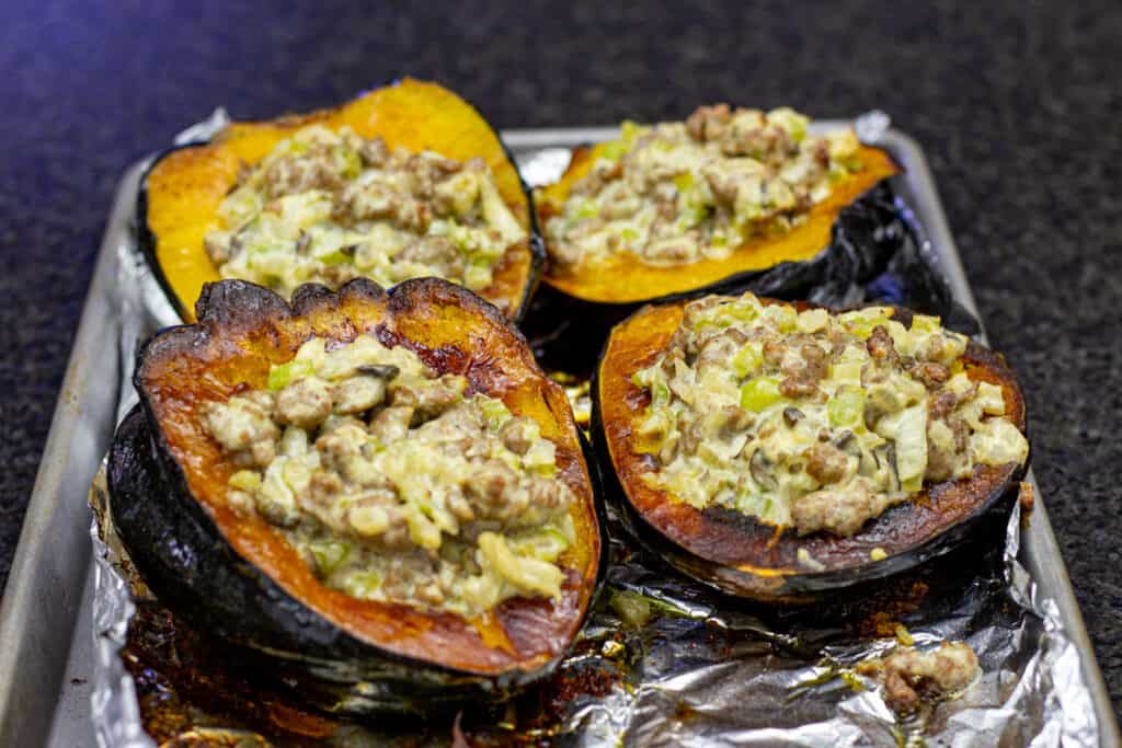 sausage stuffed acorn squash