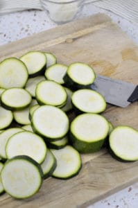 Smoked Zucchini cut vegetables