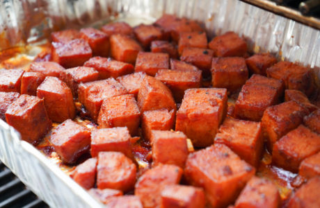 smoked spam burnt ends
