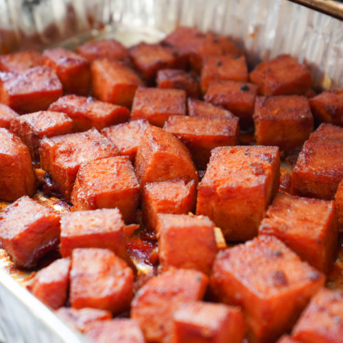 smoked spam burnt ends
