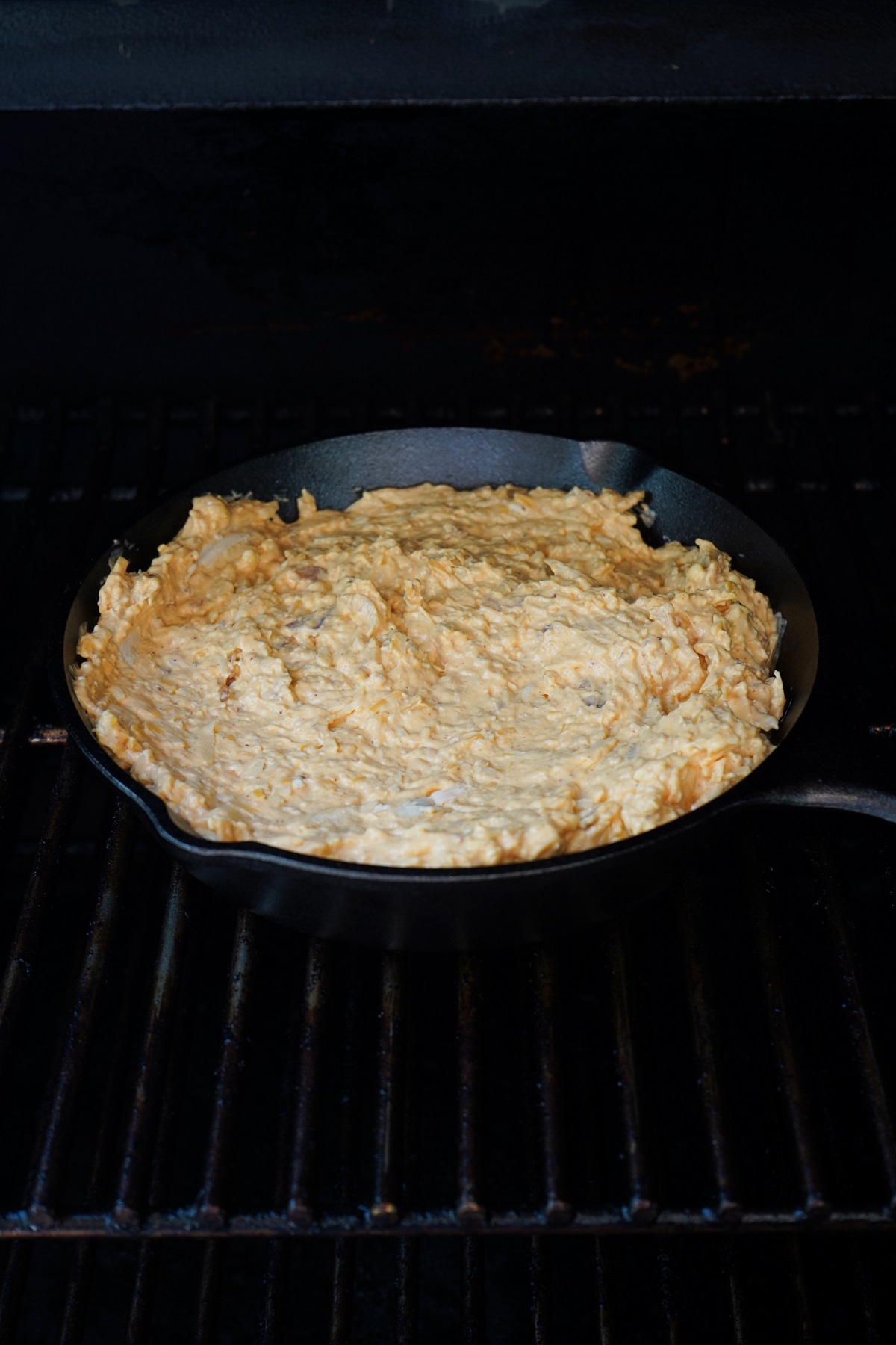 chicken dip in smoker. 