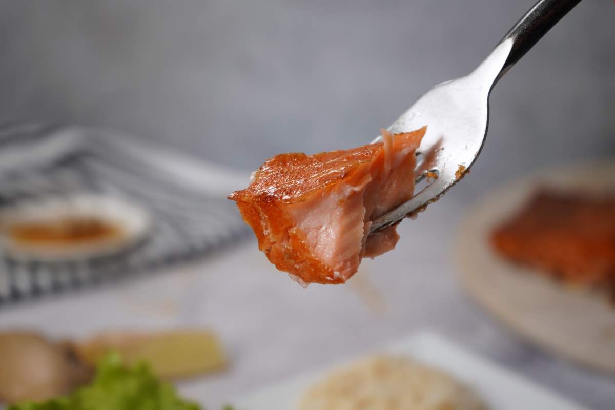 Smoked Salmon Fork Shot