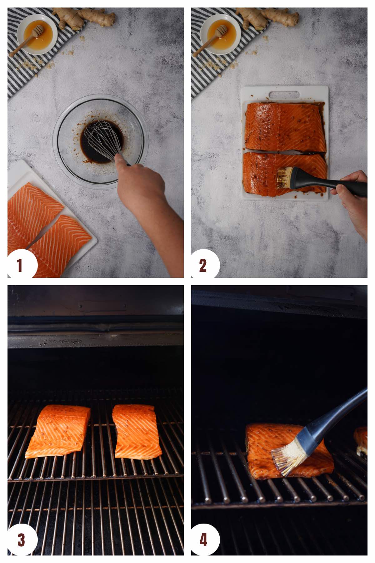 Teriyaki Smoked Salmon Process