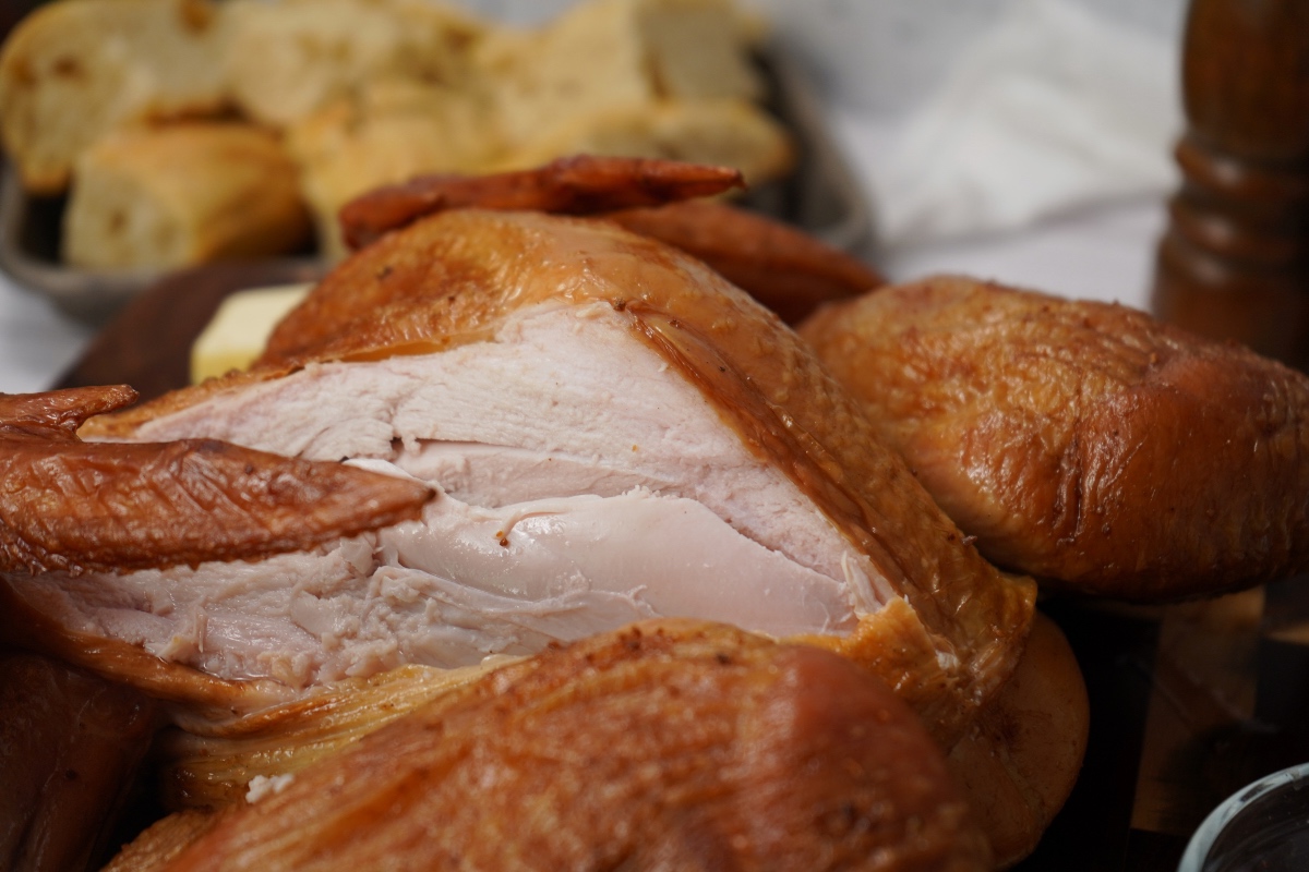 Juicy Tender Turkey breast sliced. 