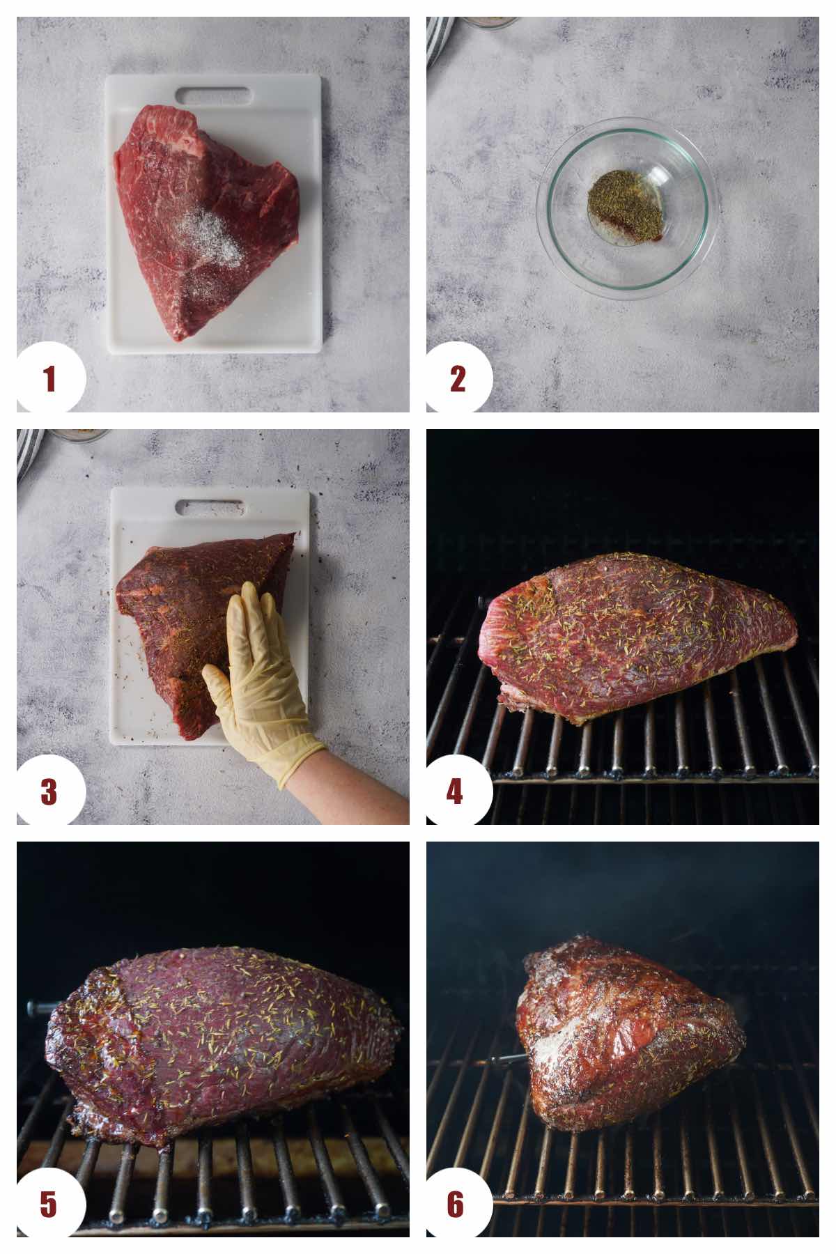 how to make a smoked rump roast step by step photos.